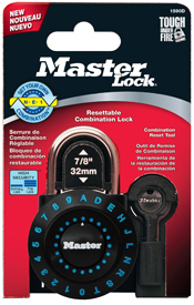 1590D Set-Your-Own Combination Lock - Black In Package